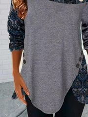 Loosen Boho Cotton Blends Shirts & Tops