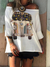 White Casual 3/4 Sleeve Shirts & Tops