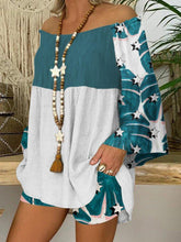 White-Green Off Shoulder Cotton-Blend Shift Vintage Suits