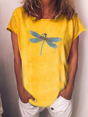 Cotton Short Sleeve Animal Casual Shirts & Tops