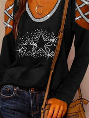 Cotton-Blend Long Sleeve Shirts & Tops