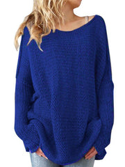 Loose Solid Color Knitting Sweater Tops