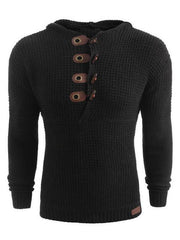 Men's long-sleeved horn button oblique button bottoming shirt