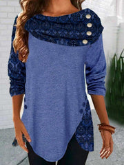 Loosen Boho Cotton Blends Shirts & Tops