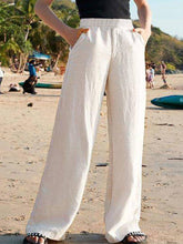 Casual Plain Loose Linen Pants