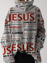 Loosen Cowl Neck Letter Sweatshirts