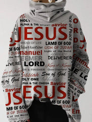 Loosen Cowl Neck Letter Sweatshirts