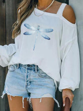 Cotton Printed Casual One Shoulder Shirts & Tops