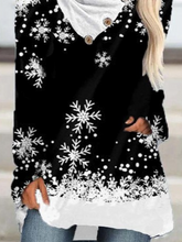 Christmas Snowman Casual High neck T-shirts