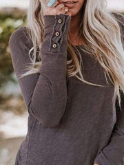 Crew Neck Loosen Casual Shirts & Tops