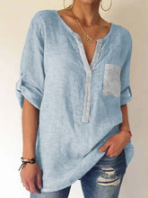 Shirt Collar Shift Casual Long Sleeve Shirts & Tops