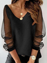 Casual Long Sleeve V Neck Plus Size Tops T-shirts