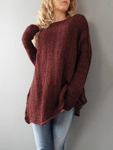 Loose Solid Color Knitting Sweater Tops