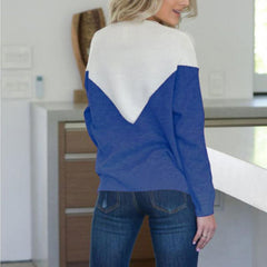 Color V-Neck Long Sleeve T-Shirt