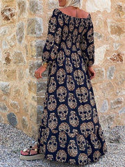 Casual Print Long Sleeve Dresses