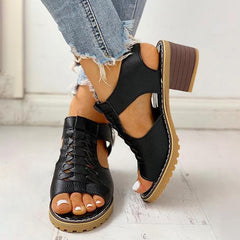 Women Summer Low Heel Daily Zipper Sandals