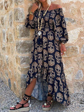 Casual Print Long Sleeve Dresses