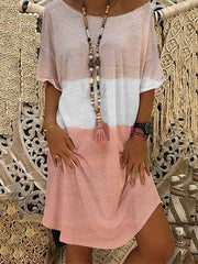 Casual Short Sleeve Shift Comfy Dresses