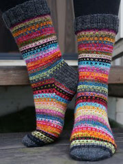 Red Knitted Underwear Socks