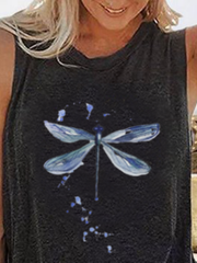 Plus size Sleeveless Crew Neck Shirts & Tops