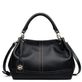 Black Quality Genuine Leather Luxury Shoulder Handbag For Woman