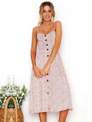 Backless Printed Condole Belt Dress