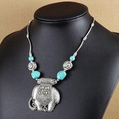 Elephants Retro Choker Necklace Necklaces and Pendants