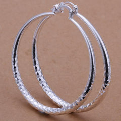 Silver Round Pretty Elegant Earrings