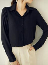 Elegant Ladies Formal Blouse Work Wear Chiffon Shirt