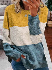 Women round neck many colors stripe Sweatshirts tops