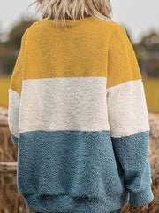 Women round neck many colors stripe Sweatshirts tops