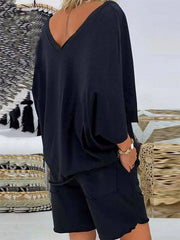Casual Cotton-Blend Half Sleeve Suits Shirts and Pants