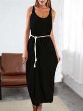 Women's Dresses Loose U-Neck Backless Sleeveless Maxi Dresses