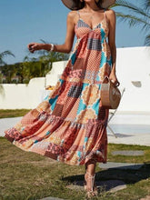 Women's Dresses Printed Sling Bare Back Sleeveless Dresses