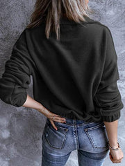 Women's Hoodies Polar Fleece Stand Collar Zipper Long Sleeves Hoodie
