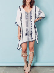 Lacy Pompom Loose Cover-up Top