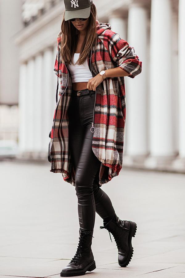 Trend Forecast Plaid Hooded Coats