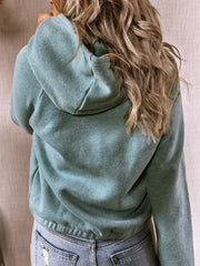 Light Blue Casual Cotton-Blend Long Sleeve Sweatshirt