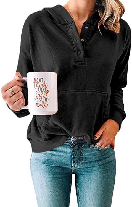 Hooded Long Sleeve Kangaroo Pocket Casual Hoodies