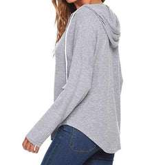 Fashion V neck Print Hoodies