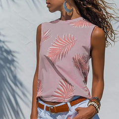 Summer Sleeveless Floral Vest T-Shirts