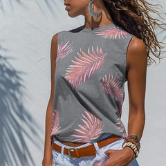 Summer Sleeveless Floral Vest T-Shirts