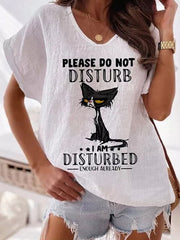 Summer printed short-sleeved V-neck shirt T-shirts blouses