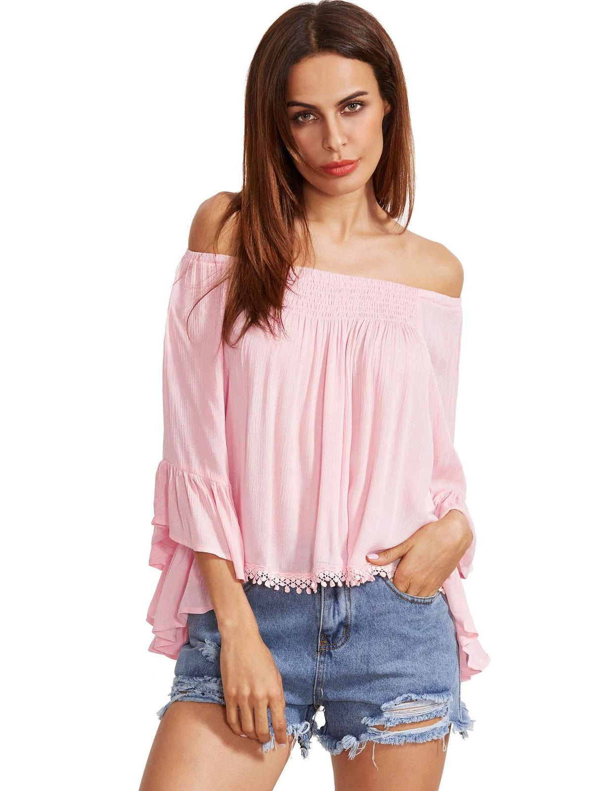 Summer Casual Off shoulder  Chiffon T-Shirts