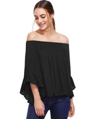 Summer Casual Off shoulder  Chiffon T-Shirts