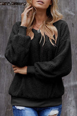 Teddy Plush Sweater Casual Tops