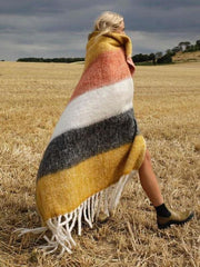 Fashion Stripe Capa Purl Cloak