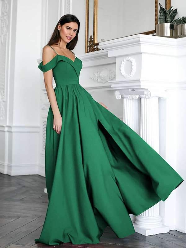 Stylish Women Long Plain Sexy Strapless Evening Dresses