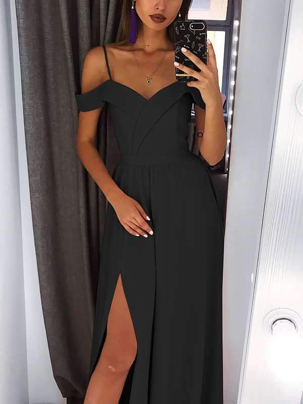 Stylish Women Long Plain Sexy Strapless Evening Dresses