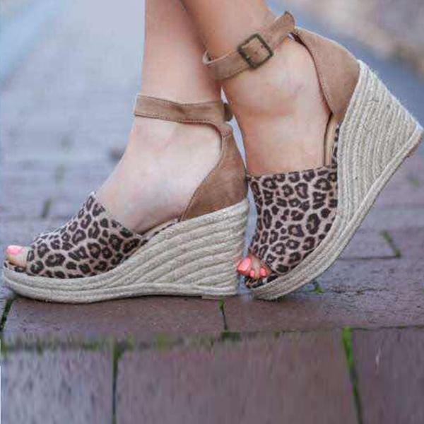 high wedges and buckles Pure Color Sandals